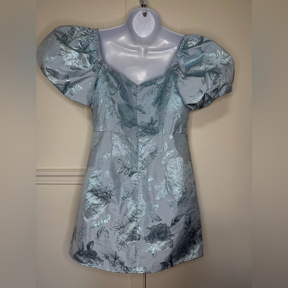 Altar'd State Light Blue Puff-Sleeve Mini Dress size M - Picture 5 of 8